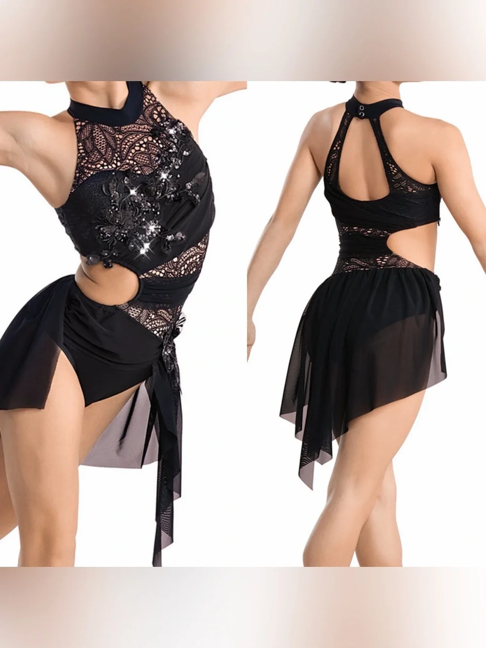 Revolution Tenth House lyrical Dance costume black custom LILITH TH24177 MA adul